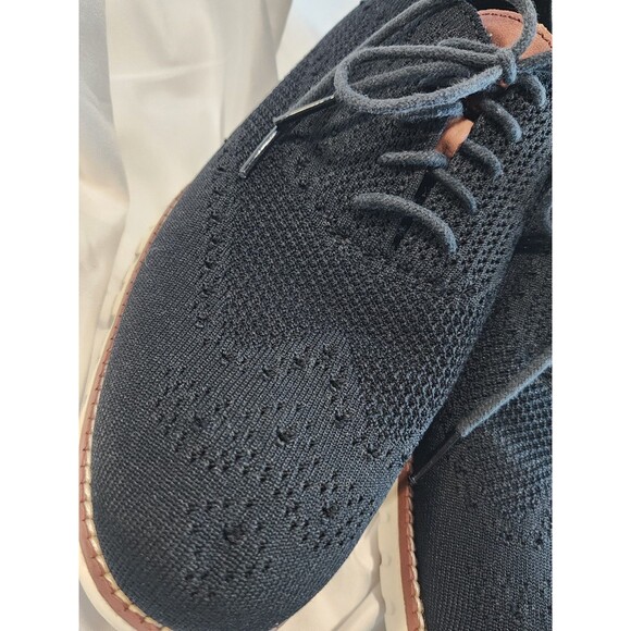 Cole Haan Zerogrand Stitchlite Black Knit Wingtip Shoes C24948 Mens Size 9.5 - Picture 7 of 8